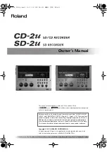 Preview for 1 page of Roland CD-2u Owner'S Manual