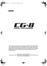 Preview for 3 page of Roland CG-8 User Manual