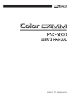 Предварительный просмотр 1 страницы Roland ColorCAMM PNC-5000 User Manual