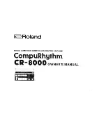 Preview for 1 page of Roland CompuRhythm CR-8000 Owner'S Manual