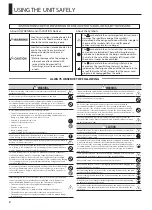 Preview for 4 page of Roland CUBE 120XL BASS Owner'S Manual