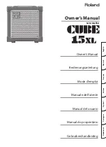 Preview for 1 page of Roland CUBE 15XL Owner'S Manual