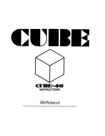 Preview for 1 page of Roland CUBE-40 Instructions Manual