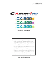 Roland CX-300 User Manual preview