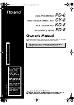 Roland CY-8 Owner'S Manual preview