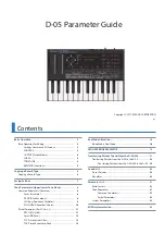 Roland D-05 Parameter Manual preview