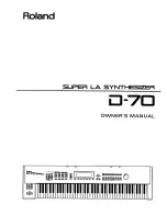 Roland D-70 Owner'S Manual preview