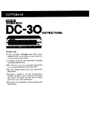 Preview for 1 page of Roland DC-30 Instructions