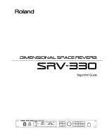 Preview for 1 page of Roland Dimensional Space Reverb SRV-330 Algorithm Manual