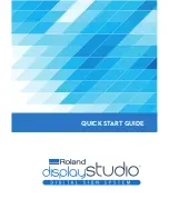 Roland DisplayStudio Quick Start Manual preview