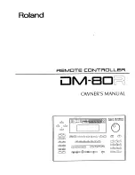 Предварительный просмотр 1 страницы Roland DM-80R Owner'S Manual