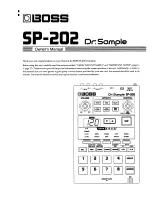 Предварительный просмотр 1 страницы Roland Dr.Sample SP-202 Owner'S Manual