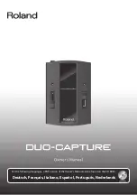 Предварительный просмотр 1 страницы Roland Duo-Capture UA-11 Owner'S Manual