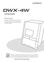 Preview for 1 page of Roland DWX-4W Setup Manual