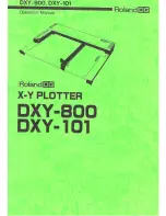 Предварительный просмотр 1 страницы Roland DXY-101 Operation Manual