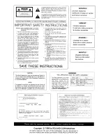 Preview for 2 page of Roland E-10 Owner'S Manual