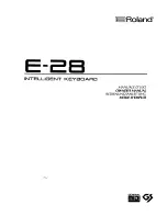 Предварительный просмотр 5 страницы Roland E-28 Owner'S Manual