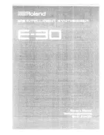 Roland E-30 Owner'S Manual preview