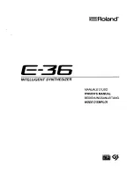 Preview for 5 page of Roland E-36 Owner'S Manual