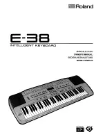 Roland E-38 Owner'S Manual preview
