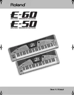 Roland E-50, E-60 Owner'S Manual preview