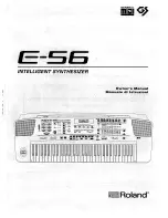Roland E-56 Owner'S Manual preview