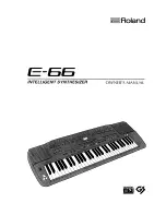 Roland E-66 Owner'S Manual preview