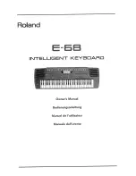 Roland E-68 Owner'S Manual preview