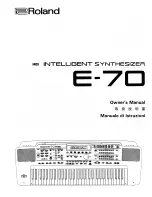 Preview for 1 page of Roland E-70 Owner'S Manual