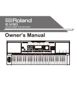 Roland E-X30 Owner'S Manual preview