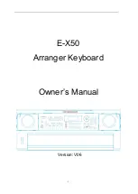 Roland E-X50 Owner'S Manual предпросмотр