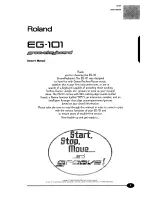 Preview for 3 page of Roland EG-101 groovekeyboard Owner'S Manual