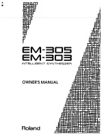 Preview for 1 page of Roland EM-303 Owner'S Manual