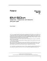 Preview for 3 page of Roland EM-50 OR Owner'S Manual