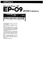 Roland EP-09 Owner'S Manual preview