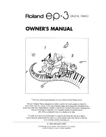 Preview for 1 page of Roland ep-3 Owner'S Manual