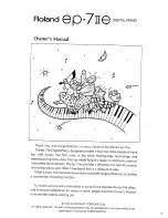 Preview for 3 page of Roland EP-7IIe Owner'S Manual