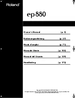 Roland EP-880 Owner'S Manual preview