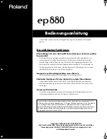 Preview for 37 page of Roland EP-880 Owner'S Manual