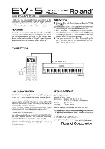 Roland EV-5 Owner'S Manual preview