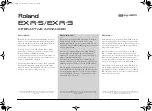 Roland EXR-3 Owner'S Manual preview