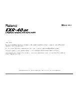 Preview for 3 page of Roland EXR-40 or Owner'S Manual