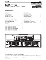 Roland EXR-5 Service Note preview