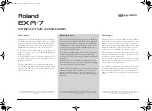 Roland EXR-7 Owner'S Manual preview