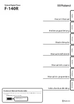 Roland F-140R Owner'S Manual предпросмотр