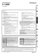 Предварительный просмотр 3 страницы Roland F-140R Owner'S Manual