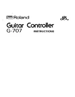 Roland G-707 Instructions preview