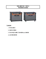 Preview for 1 page of Roland GA-112 Training Manual