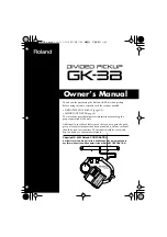 Roland GK-3B Owner'S Manual предпросмотр