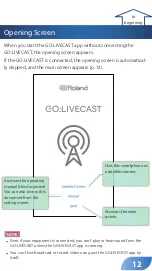 Preview for 12 page of Roland Go:Livecast Owner'S Manual